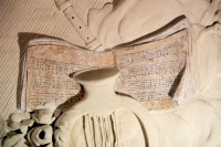 Allegorie der Musik, Detail mit freigelegtem Notenblatt, Endzustand, Foto© Sven Trommer 2004