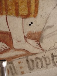 Malereidetail, perspektivische Fußdarstellung, Foto© Sven Trommer 2008